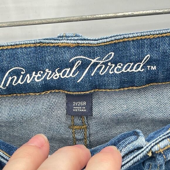 Universal Thread Womens Distressed Jeans Highest Rise Skinny Medium Wash 26 / 2 - Picture 5 of 10